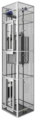 Gantry Frame Home Elevator where space efficiency